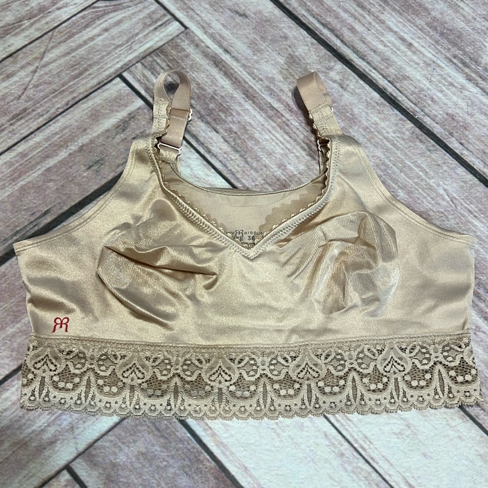 Ruby Ribbon Lace Demiette Size 36 Women's Bralette Shapeware